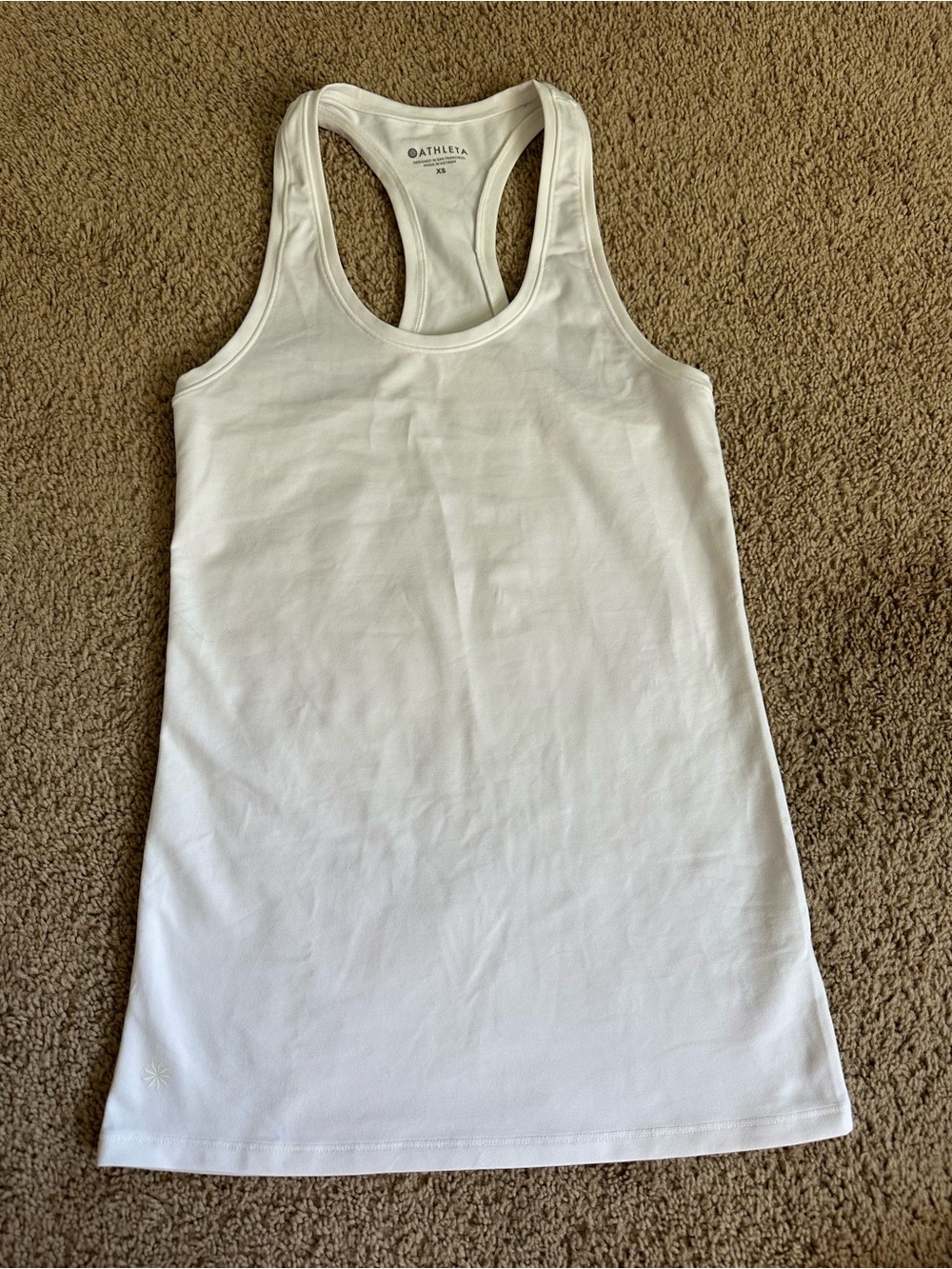 Athleta White Racerback Tank.